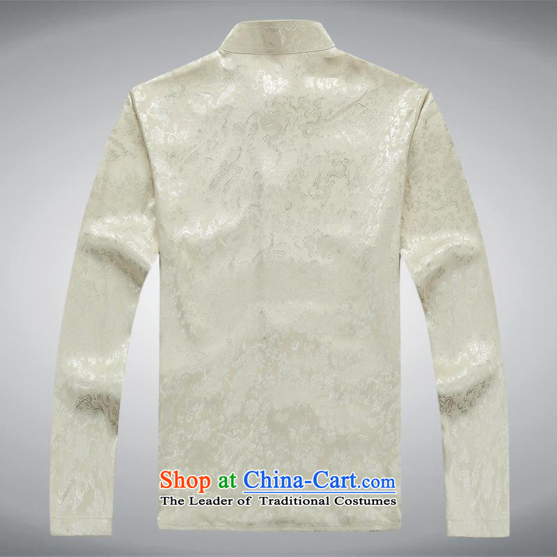 The elderly in the Tang dynasty aeroline male father boxed long-sleeved two kits light yellow XXXL,MEROPIA,,, shopping on the Internet