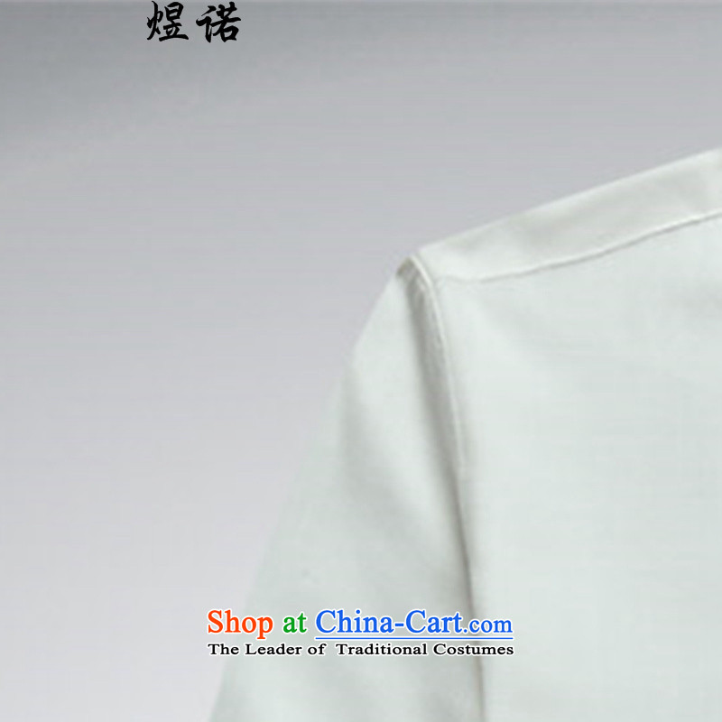 Familiar with the spring and autumn) Older long-sleeved Tang Dynasty Chinese father casual Kit Man Tang dynasty large long-sleeved shirt with father Han-grandfather boxed packaged L/175, white Yuk, , , , shopping on the Internet