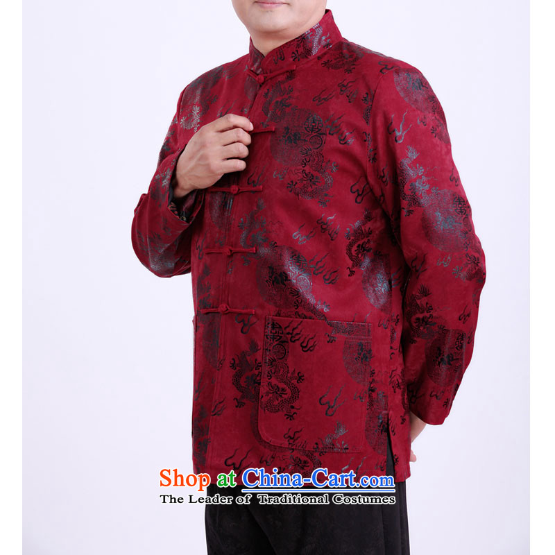 2015 WINTER New Tang dynasty in Tang Dynasty father load older elderly persons in Sau clothing Chinese men's jackets 13139 aubergine 170/Winter) folder, the Rafael Hui Kai, cotton , , , shopping on the Internet