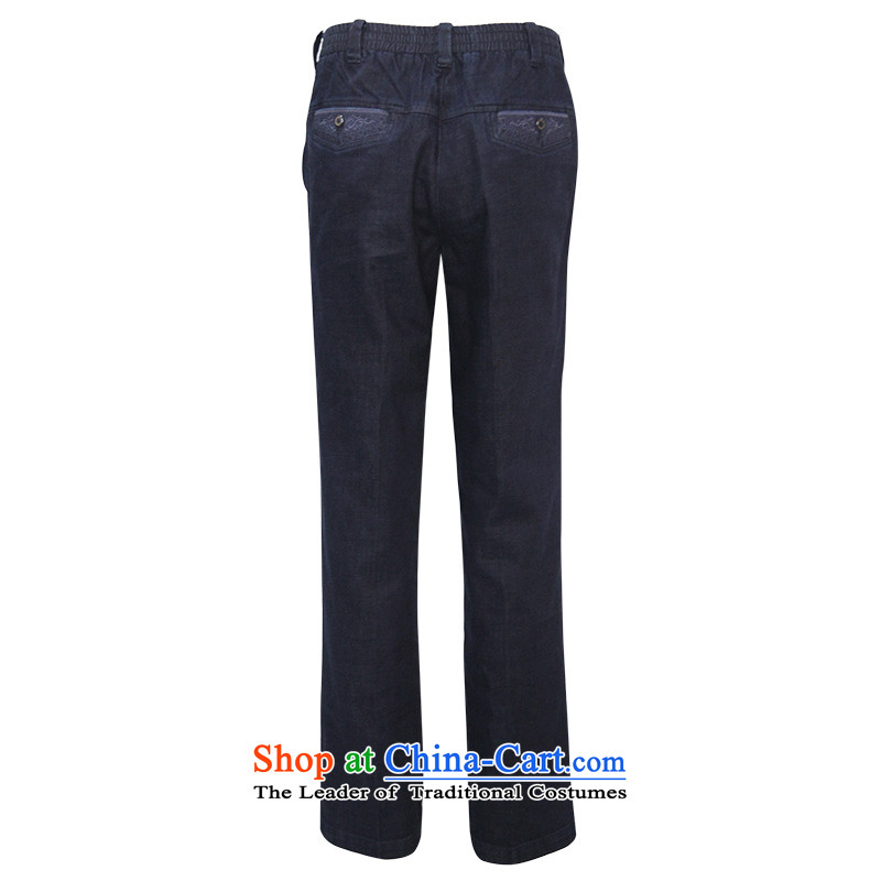 To Tang dynasty dragon autumn and winter, China wind men PURE COTTON PANT 14352 Deep Blue dark blue 50, to lung , , , shopping on the Internet