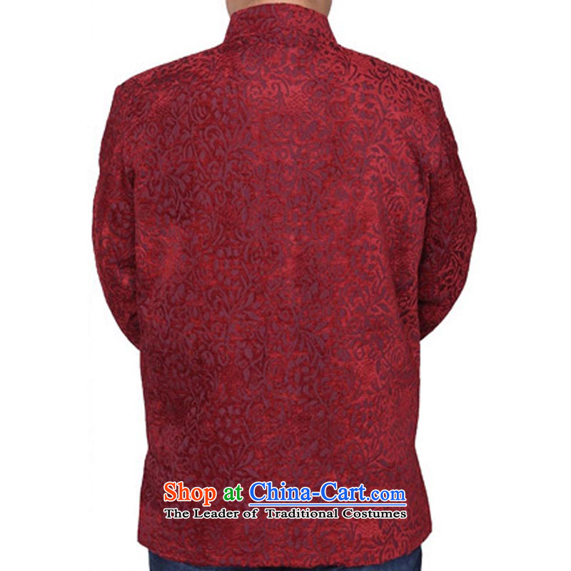 The Spring and Autumn Period and the new thick Tang dynasty male leisure Chinese Tang jackets in older men Tang blouses 13177 red T-shirt, Timor Sze 190 Hoi , , , shopping on the Internet
