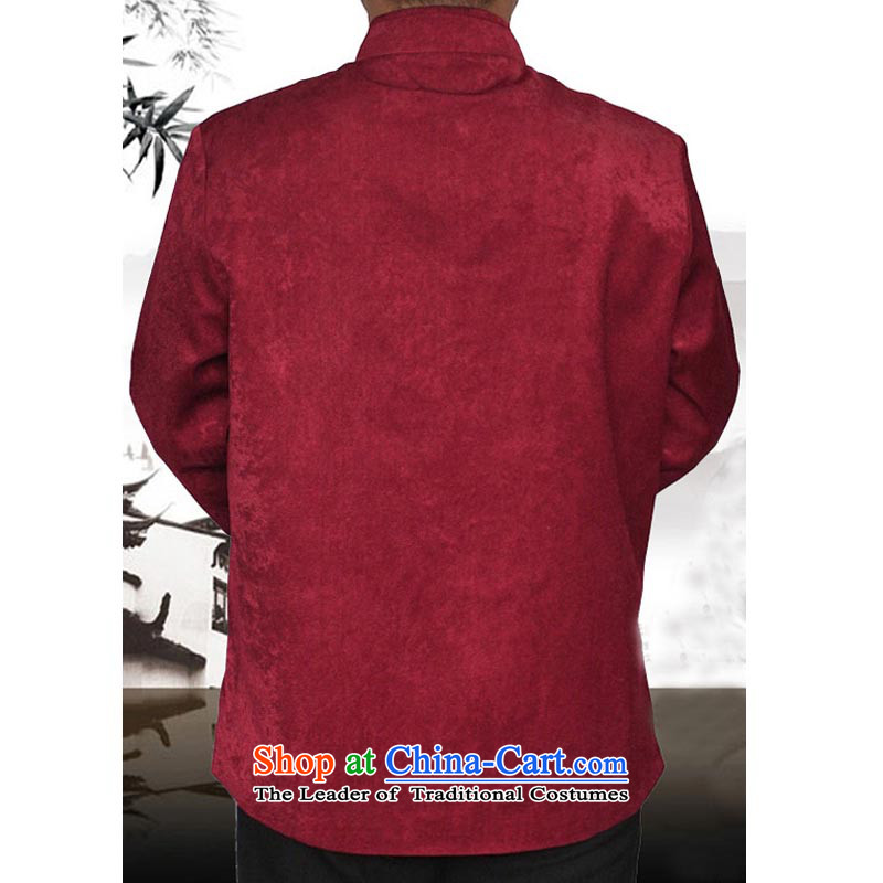 The spring and autumn in New Tang Tang dynasty older men and a long-sleeved national costumes men Tang Dynasty Men's Jackets 13165 aubergine 165 shirt, Dili Sze Kai , , , shopping on the Internet