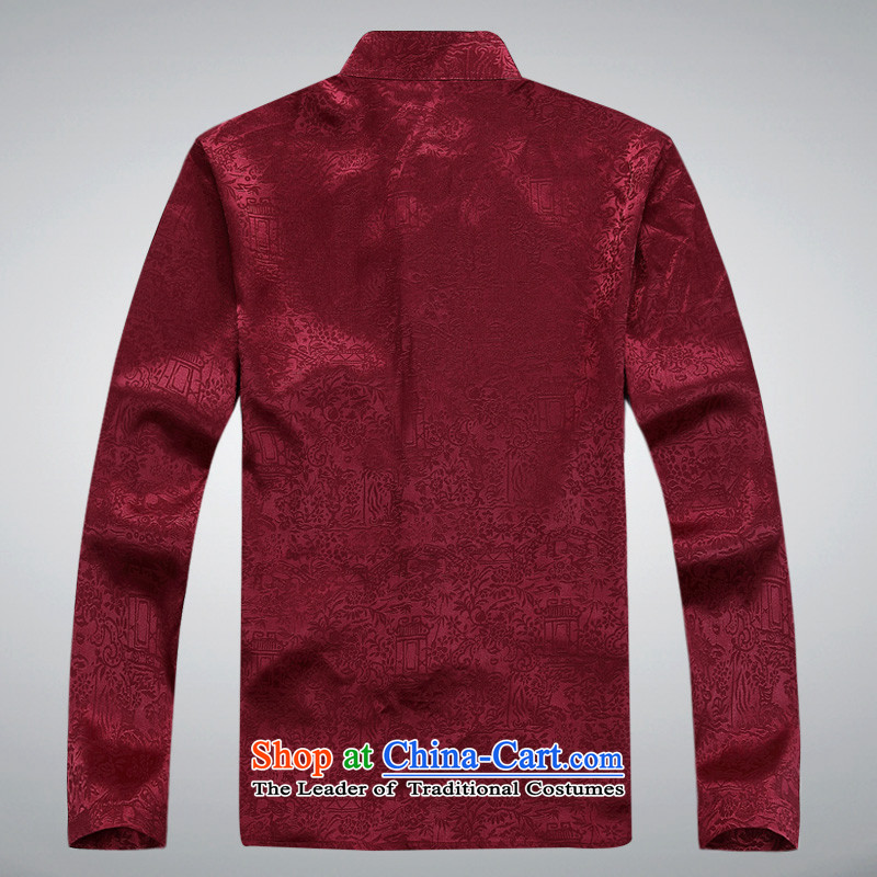 Mr Ma urban 2015 autumn and winter New Men Tang jacket male in Chinese tunic older dad long-sleeved replacing Tang dynasty herbs extract autumn leisure jacket Blue/Kit , L, Luo Princess (ROLMACITY urban shopping on the Internet has been pressed.)