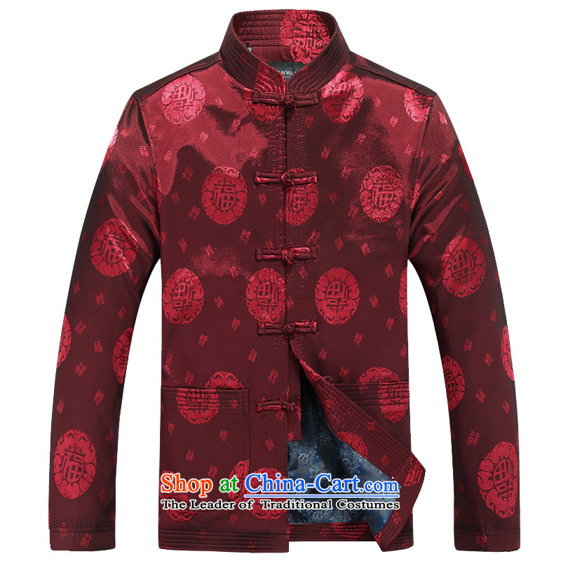 Mr Ma urban 2015 autumn and winter New Men Tang jacket male in Chinese tunic older dad long-sleeved replacing Tang dynasty herbs extract autumn leisure jacket , Marguerite City, red (ROLMACITY) , , , shopping on the Internet