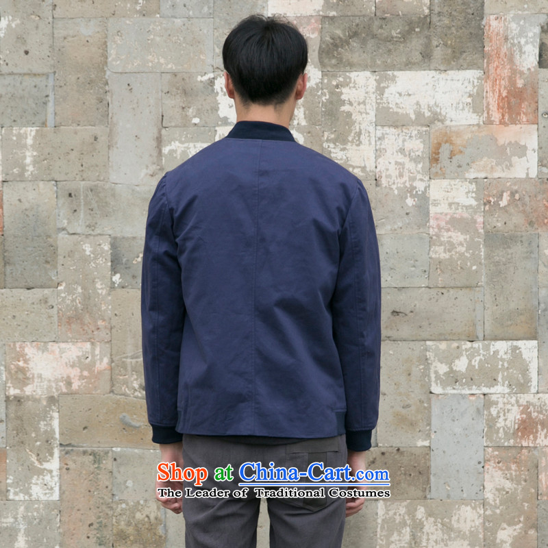 With the fall of the fiscal reported replace original design of China wind retro Tang jacket men pure cotton pad detained baseball uniform jacket male and Navy S, reported the fiscal Saga (BAOCAISHIJIA) , , , shopping on the Internet