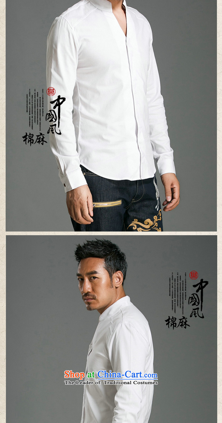 Renowned China wind men Tang dynasty male Han-long-sleeved shirt linen solid color men fall cotton linen clothes and black XXXL shirt picture, prices, brand platters! The elections are supplied in the national character of distribution, so action, buy now enjoy more preferential! As soon as possible.