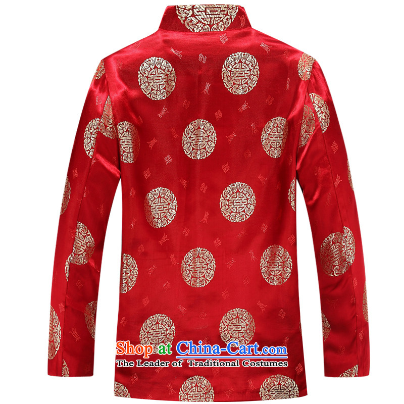 The autumn and winter, aeroline Tang dynasty men's long-sleeved jacket in both the father of older red 170,aeroline,,, shopping on the Internet