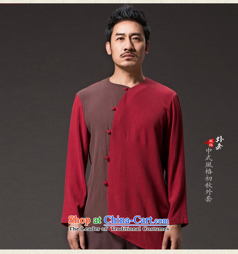 Renowned China wind men Tang dynasty and long-sleeved cotton linen men casual Chinese middle-aged Han-snap-men and the national character clothing red XL Photo, prices, brand platters! The elections are supplied in the national character of distribution, so action, buy now enjoy more preferential! As soon as possible.