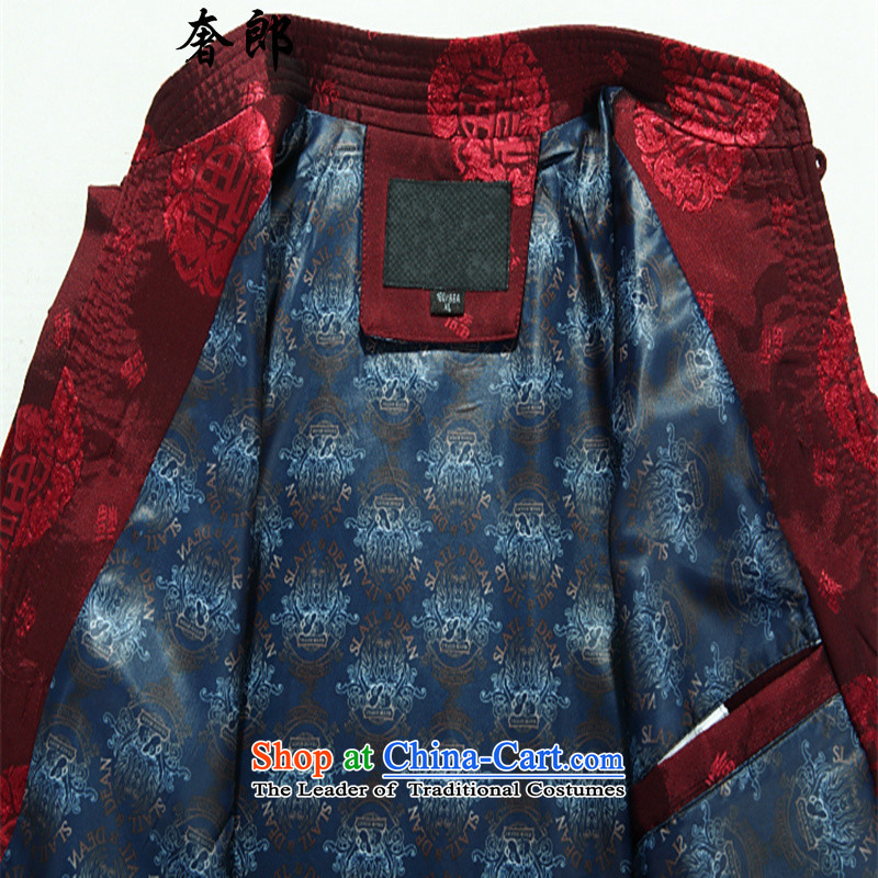 The extravagance in the spring and fall of health of older men long-sleeved jacket Tang autumn and winter jacket coat of older persons serving life too birthday Chinese national wind jacket blue L/175, improved luxury health , , , shopping on the Internet
