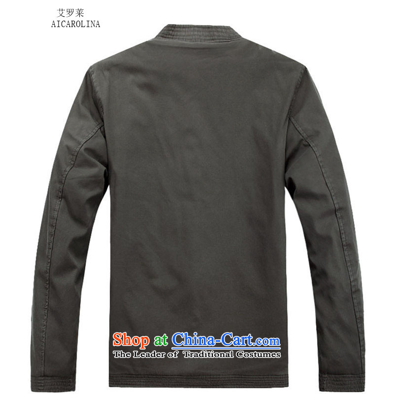 Hiv Rollet men Tang dynasty during the spring and autumn jacket birthday celebration for the wedding banquet Chinese national Dress Shirt Light Gray XXL, HIV ROLLET (AICAROLINA) , , , shopping on the Internet
