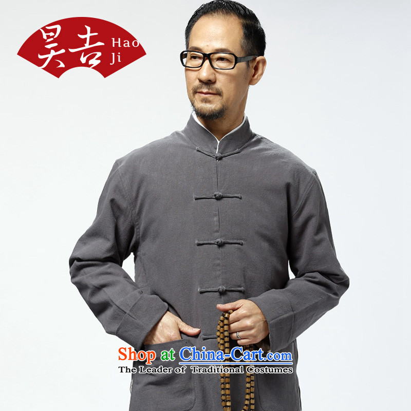The Annual Autumn in old age, men Tang Dynasty Chinese long-sleeved improved China wind ball services for older persons with men and possession of blue Tang Ho ji.... 175 shopping on the Internet
