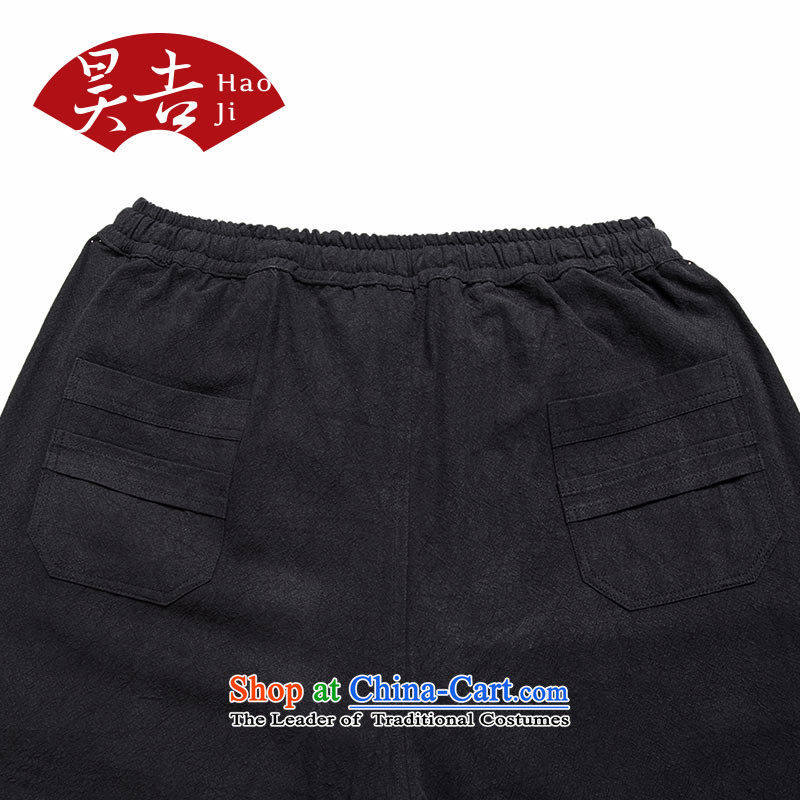 Ho Chi 2015 autumn in older men cotton linen trousers China Wind Pants and Tang Chinese cotton linen pants and black -ho, 175 shopping on the Internet has been pressed.