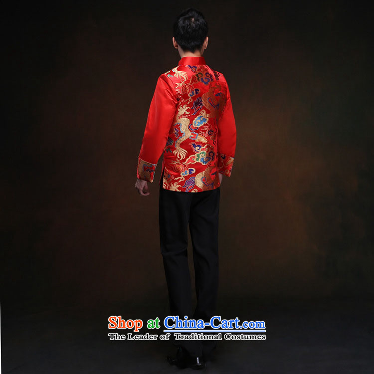 White-collar corporation men Soo-wo service of the bridegroom bows Soo kimono Chinese marriage long-sleeved dresses winter red Chinese tunic Xiangyun embroidery Tang dynasty ancient ethnic costumes red XL Photo, prices, brand platters! The elections are supplied in the national character of distribution, so action, buy now enjoy more preferential! As soon as possible.