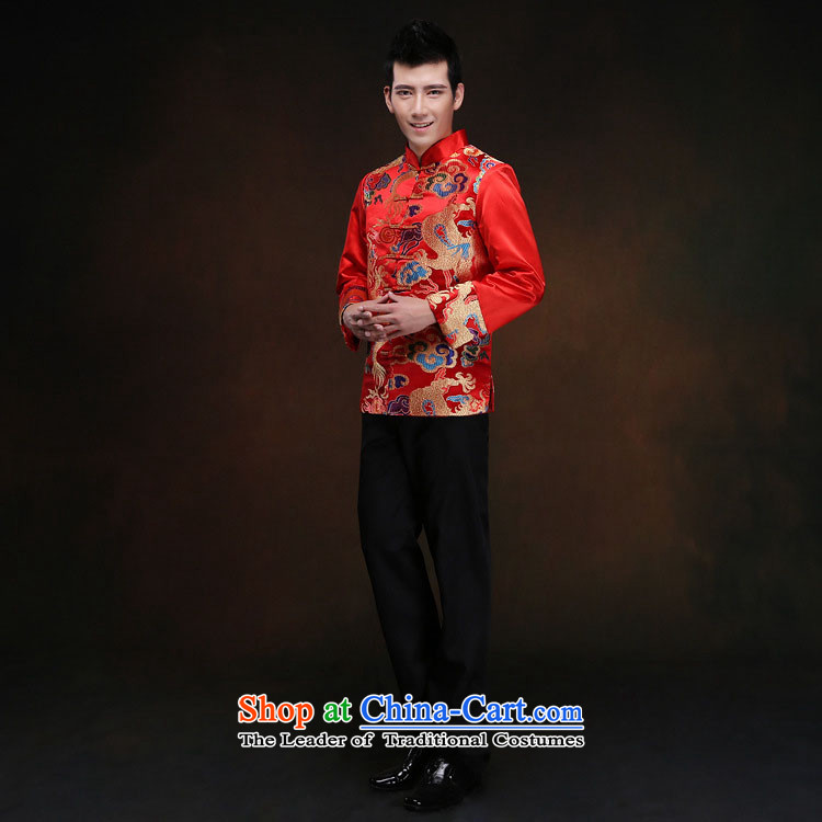 White-collar corporation men Soo-wo service of the bridegroom bows Soo kimono Chinese marriage long-sleeved dresses winter red Chinese tunic Xiangyun embroidery Tang dynasty ancient ethnic costumes red XL Photo, prices, brand platters! The elections are supplied in the national character of distribution, so action, buy now enjoy more preferential! As soon as possible.