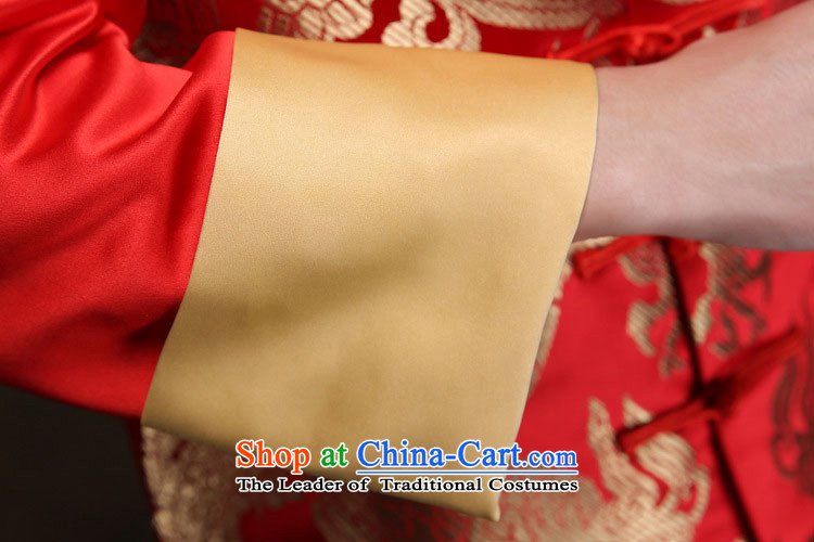 White-collar corporation men Soo-Wo Service China wind retro collar Chinese wedding dress 2015 New bridegroom bows Tang dynasty wedding-dress men Soo kimono RED M picture, prices, brand platters! The elections are supplied in the national character of distribution, so action, buy now enjoy more preferential! As soon as possible.
