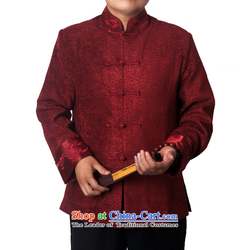 Mr Rafael Hui-ying's New Man Tang jackets spring long-sleeved shirt collar male China wind Chinese elderly in the national costumes festive holiday gifts deep red 175, 0978 British Mr Rafael Hui (sureyou) , , , shopping on the Internet