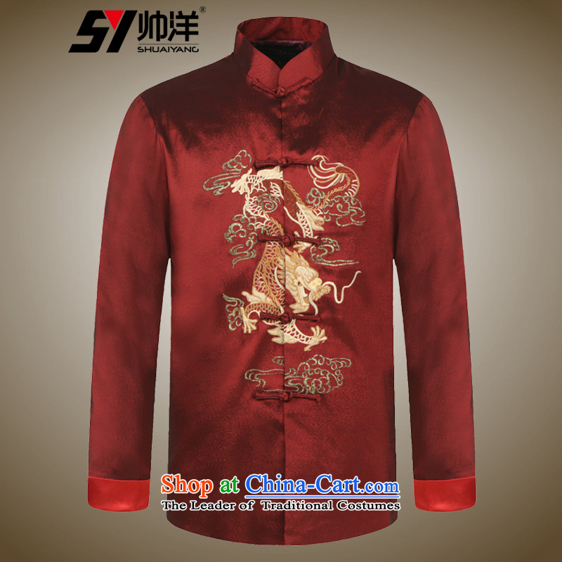 The new 2015 Yang Shuai China Wind Jacket Tang Men's Mock-Neck Chinese clothing national costumes black 185 (Shuai SHUAIYANG) , , , shopping on the Internet