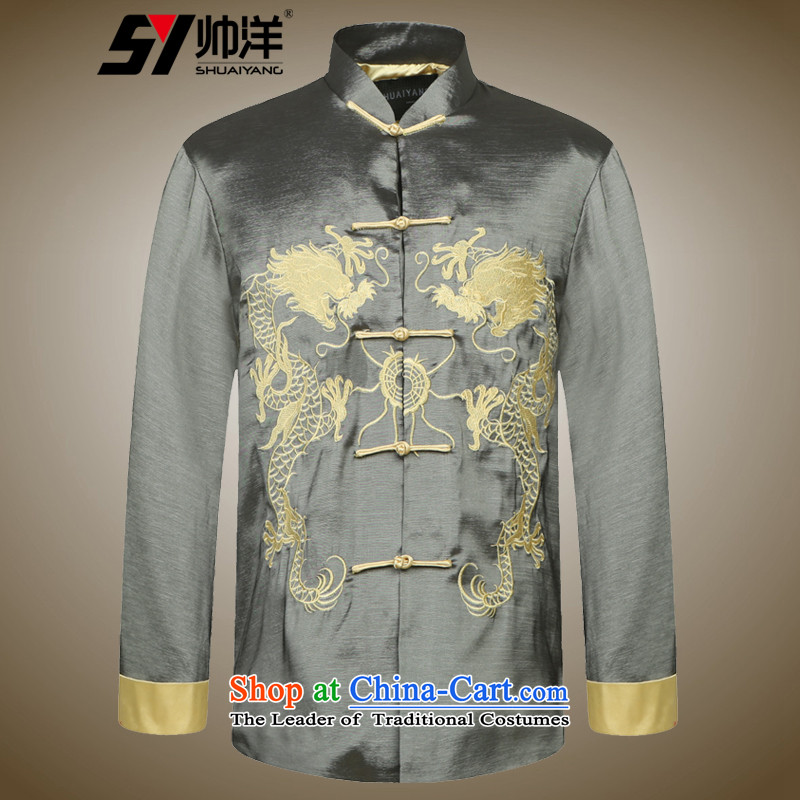 The Ocean 2015 Autumn Load Shuai New Men Tang jackets Chinese men's jacket embroidered dragon China wind black 180, yang (Shuai SHUAIYANG) , , , shopping on the Internet