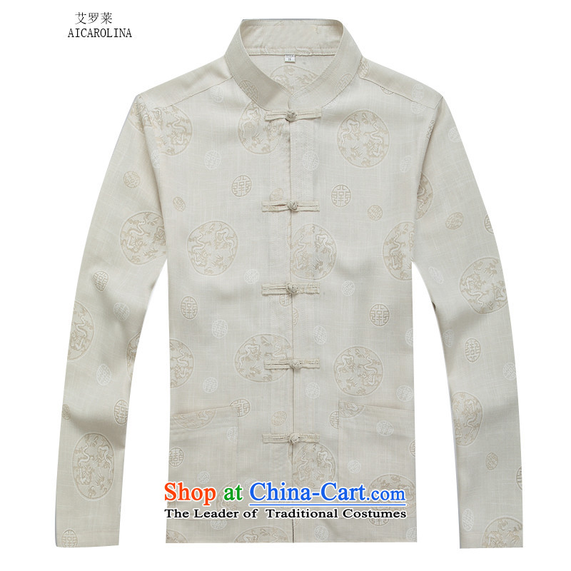 Hiv Rollet autumn and winter men Tang Dynasty Package round Ma long-sleeved Tang dynasty beige kit S, HIV (AICAROLINA ROLLET) , , , shopping on the Internet