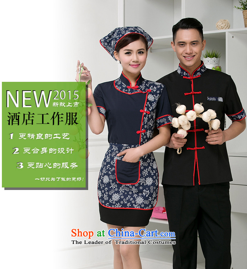 Hirlet Ephraim Fall 2015 hotel hotel restaurant waiters working dress uniform short-sleeved Kukeng welcome Chinese Tang dynasty blue overalls XXXL picture, prices, brand platters! The elections are supplied in the national character of distribution, so action, buy now enjoy more preferential! As soon as possible.