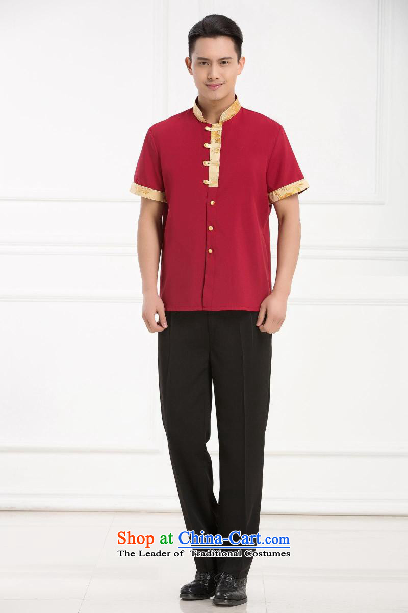Hirlet Ephraim Fall 2015 attendants workwear men and women work hotel short-sleeved restaurant teahouse farmyard Hot Pot Restaurant in Tang Dynasty Chinese red L picture, prices, brand platters! The elections are supplied in the national character of distribution, so action, buy now enjoy more preferential! As soon as possible.