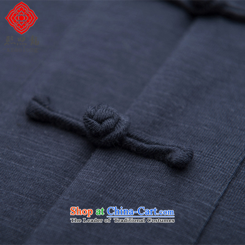 Hee-Snapshot Yong XZAOLONG/ original men Tang Dynasty style robes of 7-rotator cuff round-neck collar Chinese knitting men akikura blue , L-hee (XZAOLONG snapshot lung) , , , shopping on the Internet