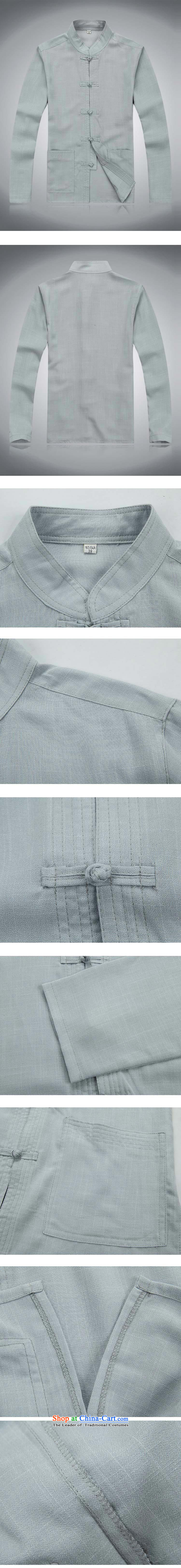Men's long-sleeved Tang Dynasty Package jogs services practice suits tai chi services collar Chinese tunic 190XXXXL Light Gray Photo, prices, brand platters! The elections are supplied in the national character of distribution, so action, buy now enjoy more preferential! As soon as possible.