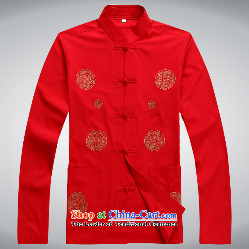 The Chinese Tang dynasty Sau San collar autumn and winter long-sleeved exercise clothing tai chi services for older jogging services white 190XXXXL, the Van Gogh (MUFONCE) , , , shopping on the Internet