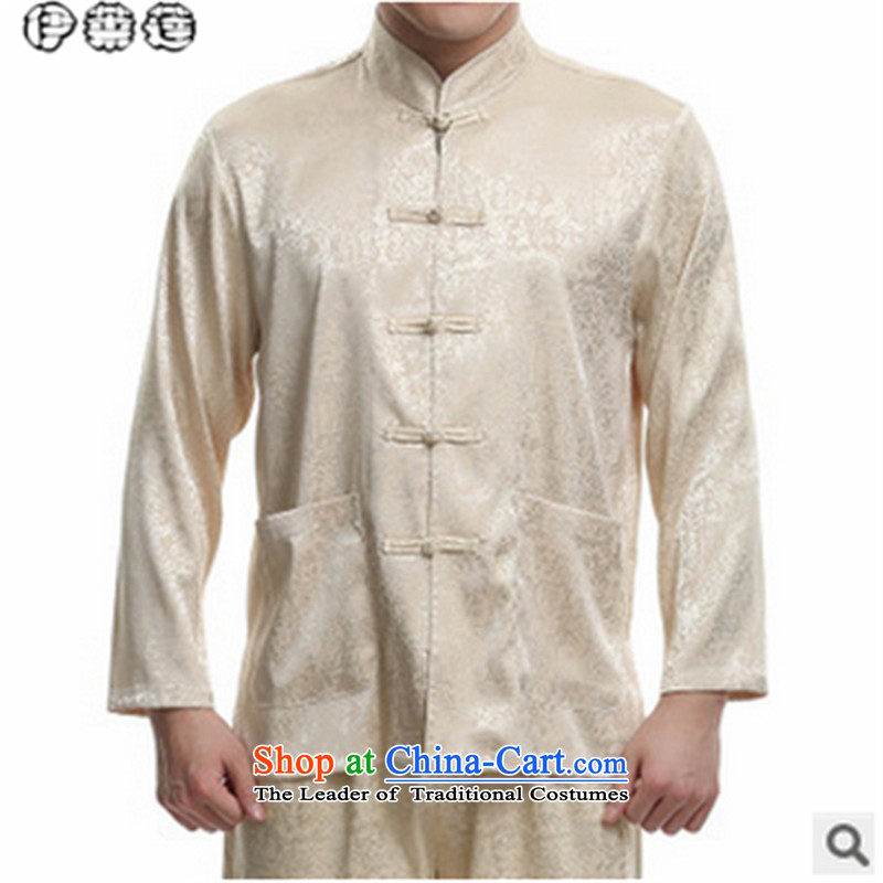 Hirlet in the autumn of 2015, New Ephraim, older men father boxed long-sleeved shirt with Tang Dynasty kung fu large jacket disk T-shirt clip kit Chinese tunic blue on the riverside 170, Electrolux Ephraim ILELIN () , , , shopping on the Internet