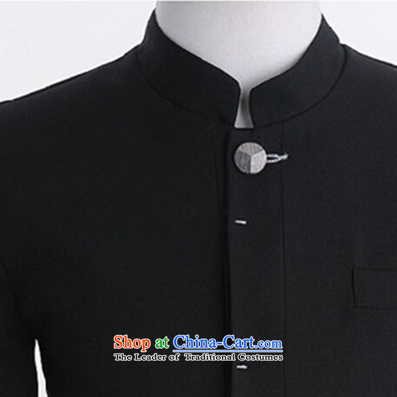 Dan Jie Shi Spring 2015 men's new Korean leisure suit coats collar male Chinese tunic suit small Sau San men 1803 Black M ancient Sze Carter , , , shopping on the Internet