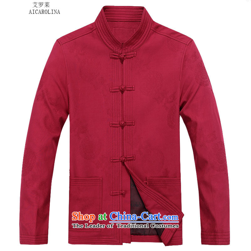 Hiv Rollet 2015 Tang Dynasty Package men's autumn and winter sets long-sleeved jacket Tang Man jacket red T-shirt聽75 HIV ROLLET (AICAROLINA) , , , shopping on the Internet