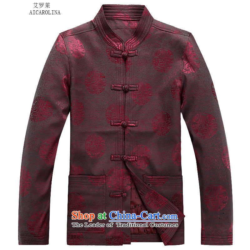 Hiv Rollet spring and autumn), Tang dynasty older men and packaged men Chinese thick jacket of older persons in long-sleeve sweater in Tang Dynasty Han-red T-shirt聽, L, HIV (AICAROLINA ROLLET) , , , shopping on the Internet