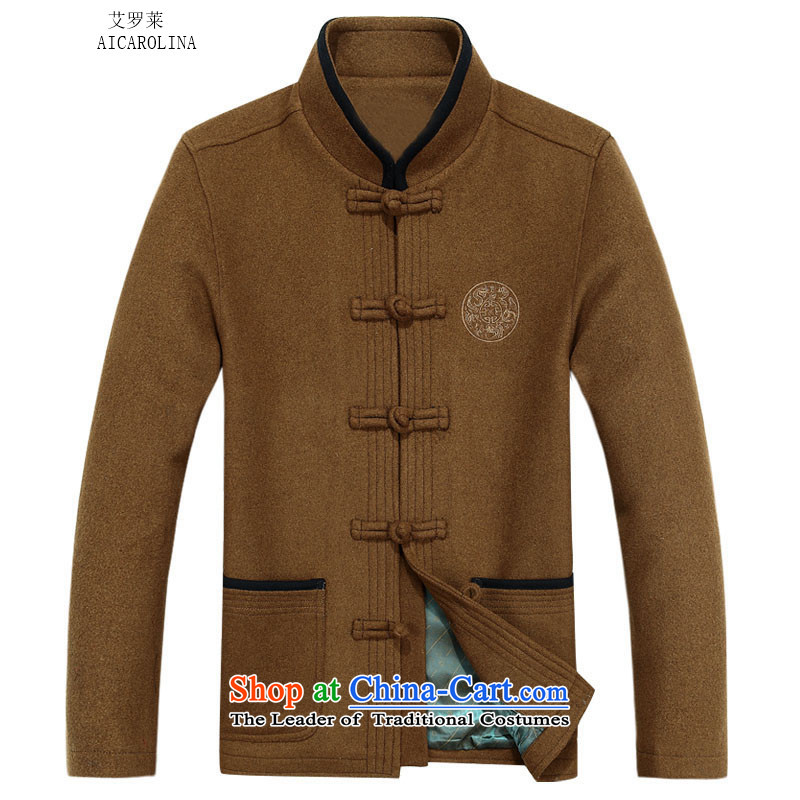 Hiv Rollet autumn and winter men in Tang Dynasty older a national Wind Jacket Tang yellow earth , L, HIV (AICAROLINA ROLLET) , , , shopping on the Internet