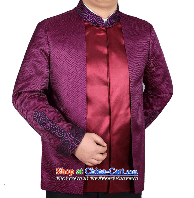 Hiv Rollet spring and autumn in new stylish replacing older father replacing Mock-neck stamp Tang jackets purple XXL picture, prices, brand platters! The elections are supplied in the national character of distribution, so action, buy now enjoy more preferential! As soon as possible.