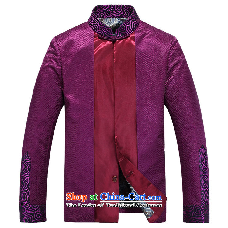 Hiv Rollet spring and autumn in new stylish replacing older father replacing Mock-neck stamp Tang jackets purple XXL picture, prices, brand platters! The elections are supplied in the national character of distribution, so action, buy now enjoy more preferential! As soon as possible.