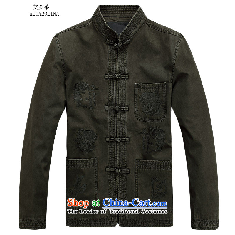 Hiv Rollet men's jackets and load Tang long-sleeved shirt collar male China wind from older festive holiday gifts3 colorXL