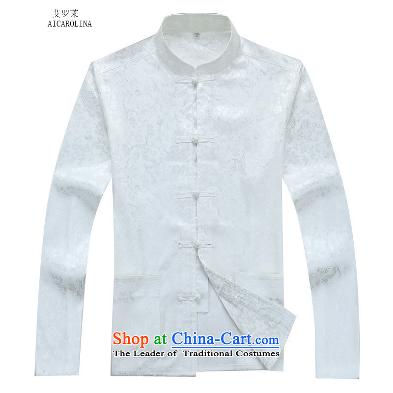Hiv Rollet men Tang Dynasty Package Bruce autumn and winter flower Tang dynasty long-sleeved white kit XL, HIV (AICAROLINA ROLLET) , , , shopping on the Internet