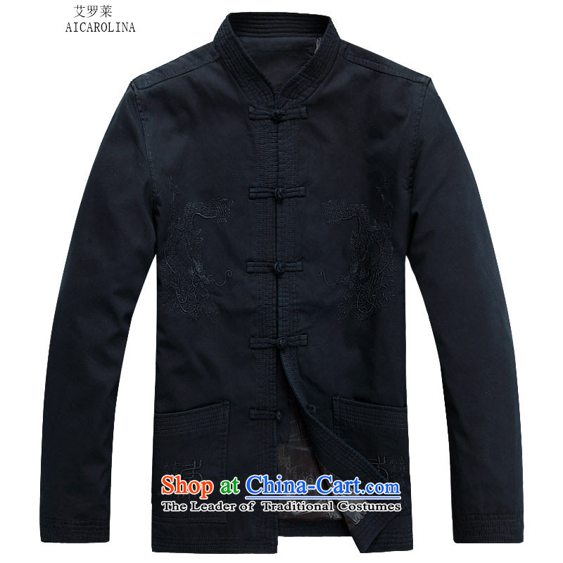 Hiv Rollet 2015 autumn and winter New Man Fu Shou long-sleeved jacket in Tang elderly men sand washing cotton Ssangyong Tang Jacket Dark Blue M HIV ROLLET (AICAROLINA) , , , shopping on the Internet