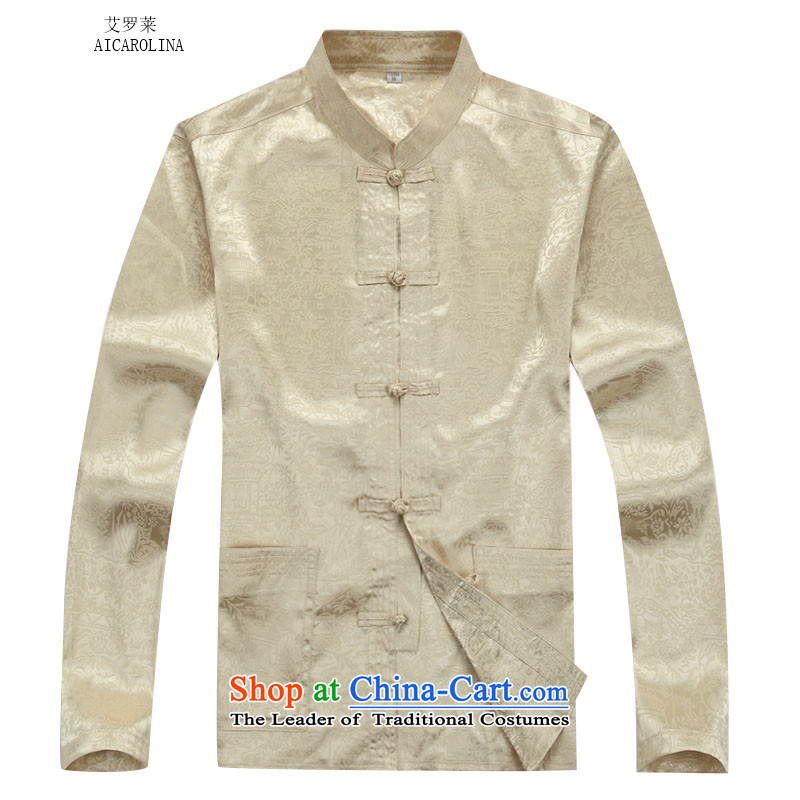 Hiv Rollet autumn and winter middle-aged men Tang dynasty China wind on the Riverside Tang Dynasty Package beige Kit , M, HIV (AICAROLINA ROLLET) , , , shopping on the Internet