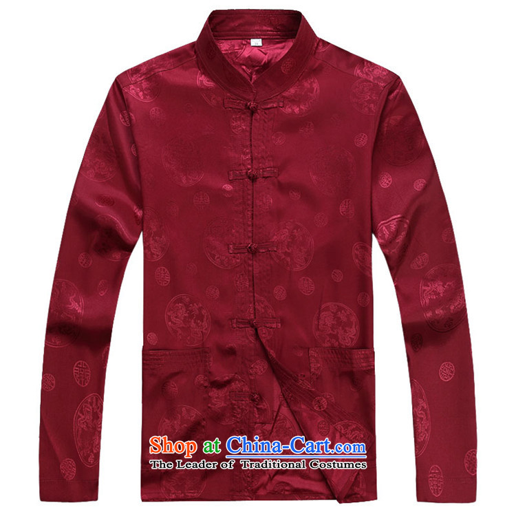Rollet HIV from older men fall and winter long-sleeved Tang dynasty China wind round Tang Lung blouses trouser press kit red kit L picture, prices, brand platters! The elections are supplied in the national character of distribution, so action, buy now enjoy more preferential! As soon as possible.