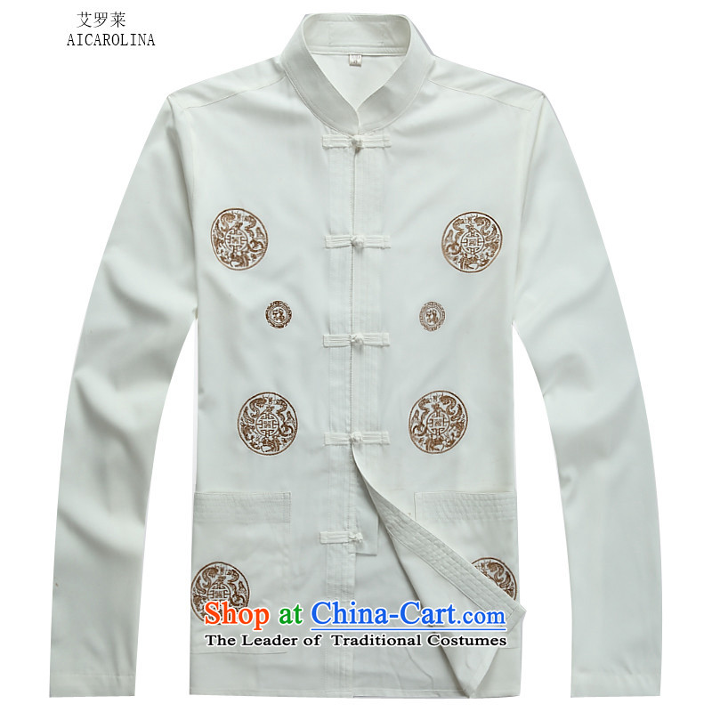 Hiv Rollet autumn and winter men thin cotton long-sleeved Tang dynasty men wearing white kit elderly kit S, HIV (AICAROLINA ROLLET) , , , shopping on the Internet