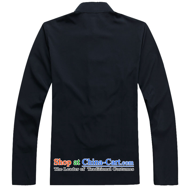 Hiv Rollet 2015 Fall/Winter Collections men Tang dynasty long-sleeved kit national costumes dark blue kit M picture, prices, brand platters! The elections are supplied in the national character of distribution, so action, buy now enjoy more preferential! As soon as possible.