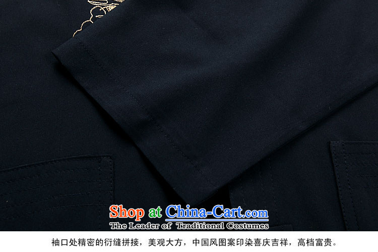 Hiv Rollet 2015 Fall/Winter Collections men Tang dynasty long-sleeved kit national costumes dark blue kit M picture, prices, brand platters! The elections are supplied in the national character of distribution, so action, buy now enjoy more preferential! As soon as possible.