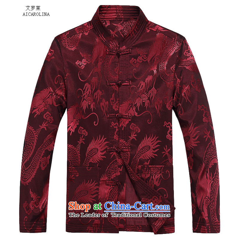 Hiv Rollet autumn and winter new products with long-sleeved Kit Tang stylish and cozy Large Dragon Chinese men and Tang Dynasty Package Red Kit 70 HIV ROLLET (AICAROLINA) , , , shopping on the Internet
