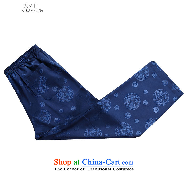 Rollet HIV from older men fall and winter long-sleeved round lung Tang dynasty China Wind Pants Shirts Kit blue kit S, HIV (AICAROLINA ROLLET) , , , shopping on the Internet