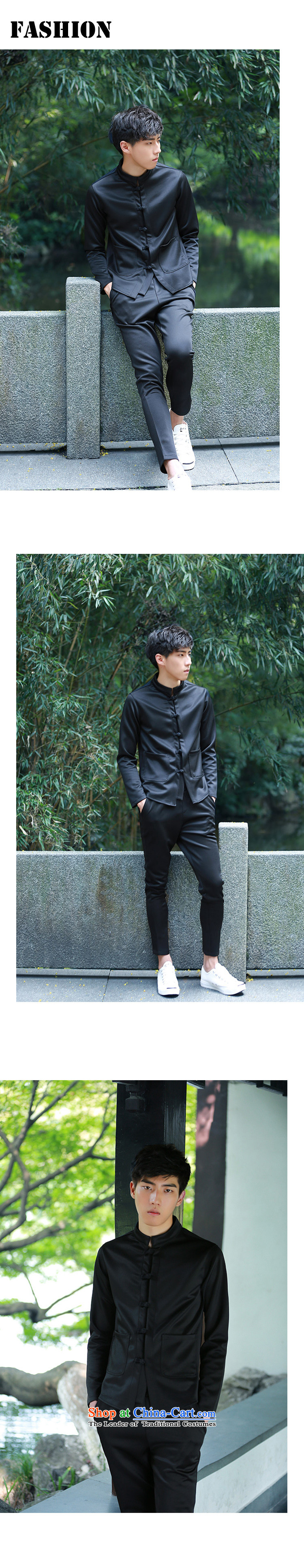 Uyuk2015 autumn and winter retro men China Wind Jacket Korean TANG Sau San disk detained classical Chinese tunic small jacket jacket wind of the sportswear black L picture, prices, brand platters! The elections are supplied in the national character of distribution, so action, buy now enjoy more preferential! As soon as possible.