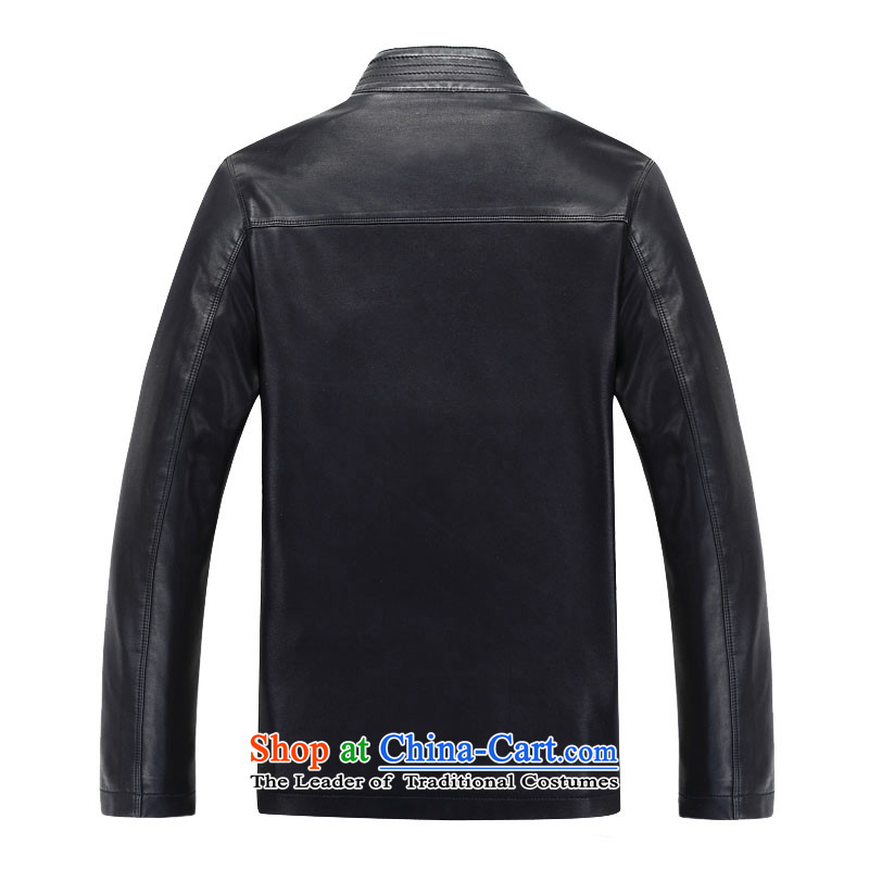 New Spring and Autumn 2015 Fairview Park snowflake) Older Tang dynasty in the installation of zhongshan plus leather jacket S806 lint-free black single-skin 170 black velvet 175 snowflake Fairview Park Plus (xuehuajinxiu) , , , shopping on the Internet