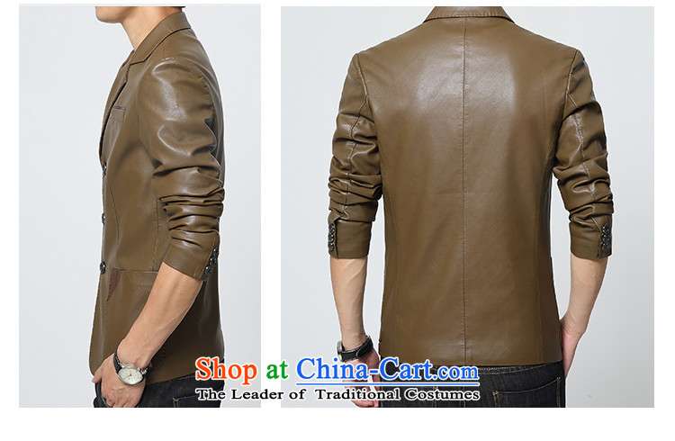 Cayman Jos AD 2015 Tang Dynasty Chinese tunic summer leather jacket autumn replacing new products Sau San Haining Leather clothes men leisure suit coats and color L pictures suits, prices, brand platters! The elections are supplied in the national character of distribution, so action, buy now enjoy more preferential! As soon as possible.