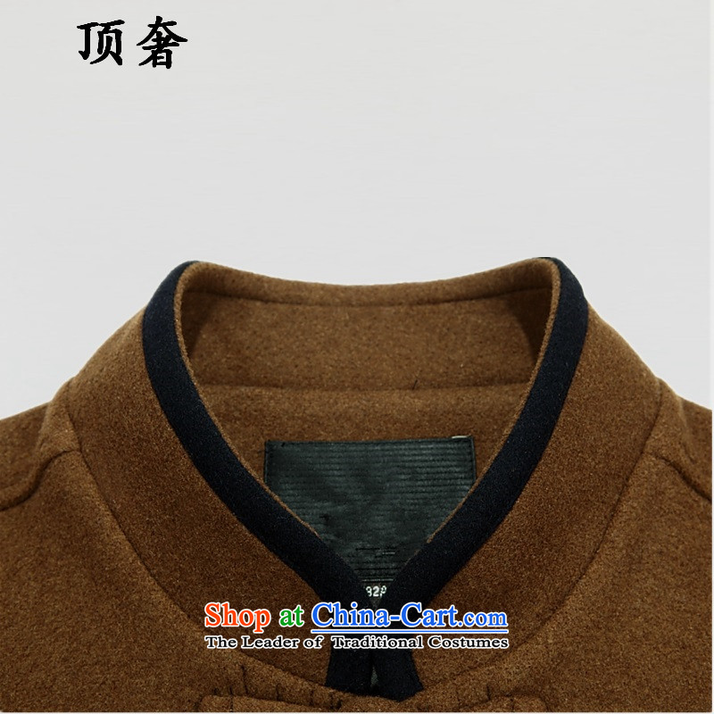 Top Luxury 2015 thick) older men of autumn and winter wool retro leisure Tang jackets wedding dresses black relaxd life the Tang Dynasty Chinese tunic T-shirt, brown 175 top luxury shopping on the Internet has been pressed.