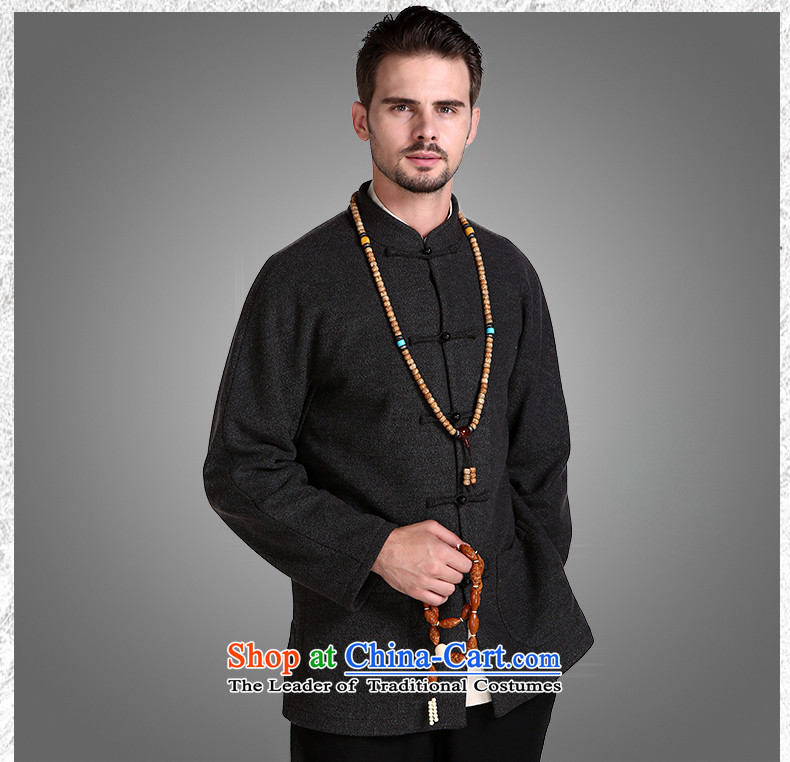 Fzog stylish and simple China wind men middle-aged men's comfort and breathability loose pure color long-sleeved Tang dynasty from iron black XL Photo, prices, brand platters! The elections are supplied in the national character of distribution, so action, buy now enjoy more preferential! As soon as possible.